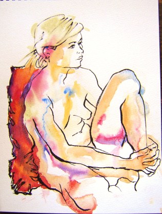 Loose watercolour 4 Joanna Stone 2015 Watercolour and brush pen